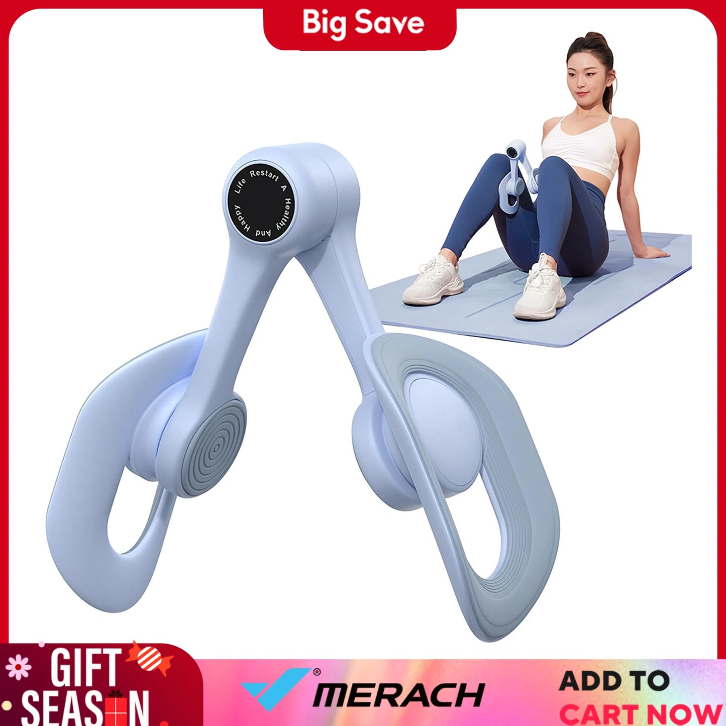 MERACH Thigh Trainer Pelvic Floor Muscle Trainer/Inner Thigh Exercise Workout Equipment Pilates Pelvic Floor Strengthen Device