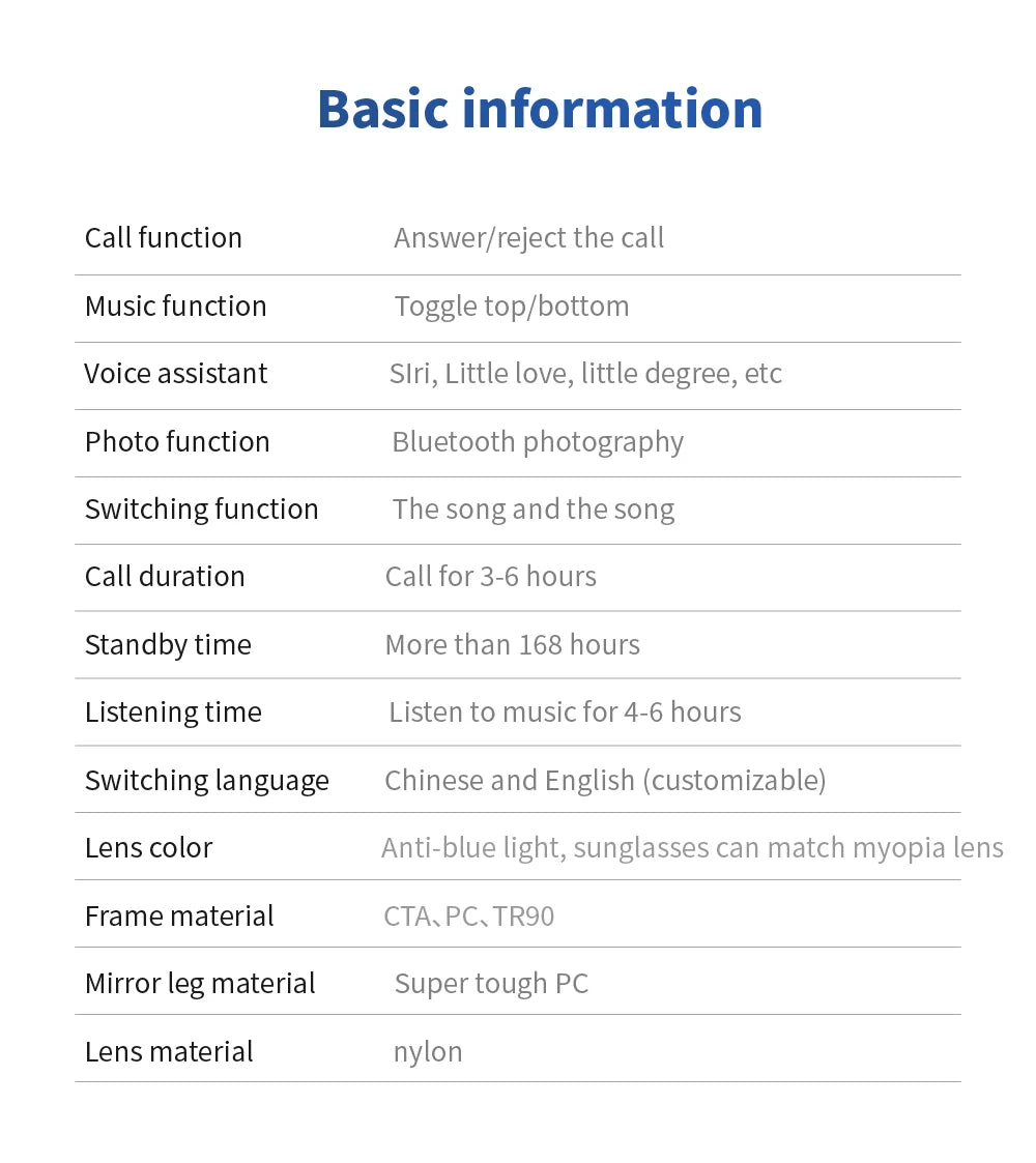 LIFEBEE E13 2024 Bluetooth Smart Glasses with Wireless Bluetooth Auto-Adjustment, IP65 Waterproof and Remote Control Camera