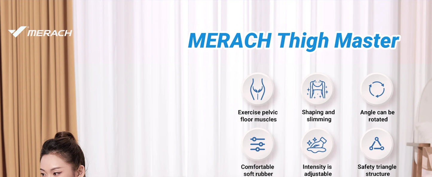 MERACH Thigh Trainer Pelvic Floor Muscle Trainer/Inner Thigh Exercise Workout Equipment Pilates Pelvic Floor Strengthen Device