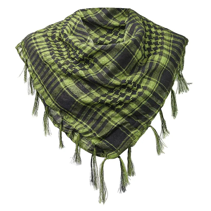 Winter Scarf Plaid Hijab Bandana Hiking Scarves Arab Tactical Elegant Womens Shawl Shemagh Light Tassel For Men 100X100cm