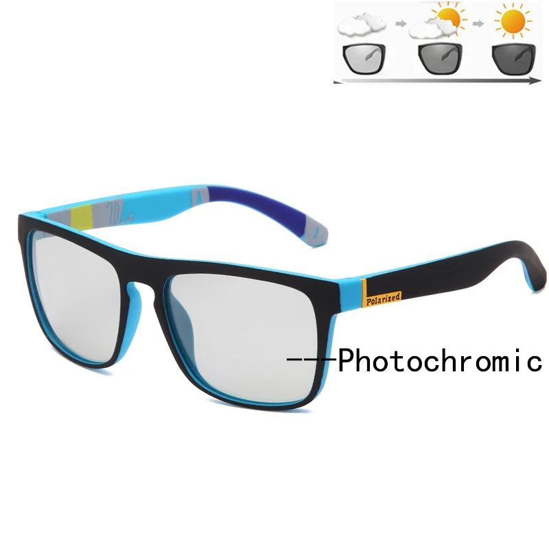 HOOLDW Men Photochromic Sunglasses Male Polarized Driving Sun glasses Women Sports Goggles Change Color Glasses Eyewear UV400