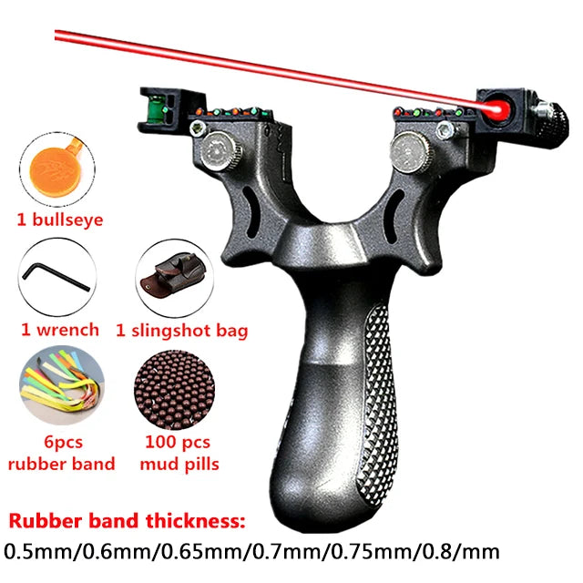 Piaoyu Professional Outdoor Laser Slingshot with Laser Aiming Resin Shooting Slingshot Catapult Use Rubber Band for Hunting Game