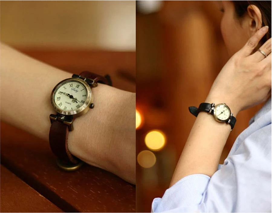 Shsby New Fashion Hot-Selling Leather Female Watch ROMA Vintage Watch Women Dress Watches