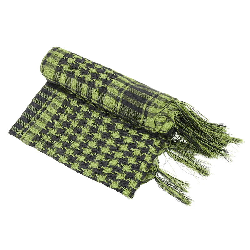 Winter Scarf Plaid Hijab Bandana Hiking Scarves Arab Tactical Elegant Womens Shawl Shemagh Light Tassel For Men 100X100cm