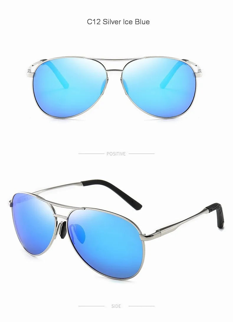 Aviation Metail Frame Polarized Sunglasses Men Color Changing Sun Glasses  Pilot Male Day Night Vision Driving