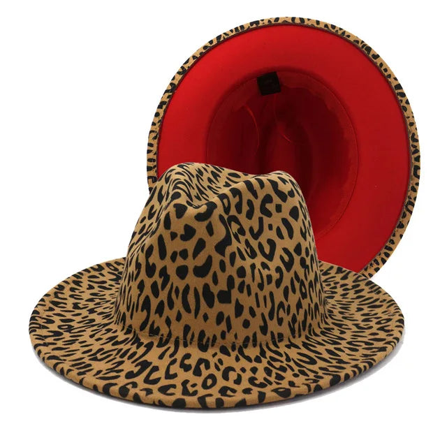 QBHAT Olive Green with Tan Bottom Patchwork Two Tone Color Wool Felt Jazz Fedora Hats Women Men Party Festival Formal Hat