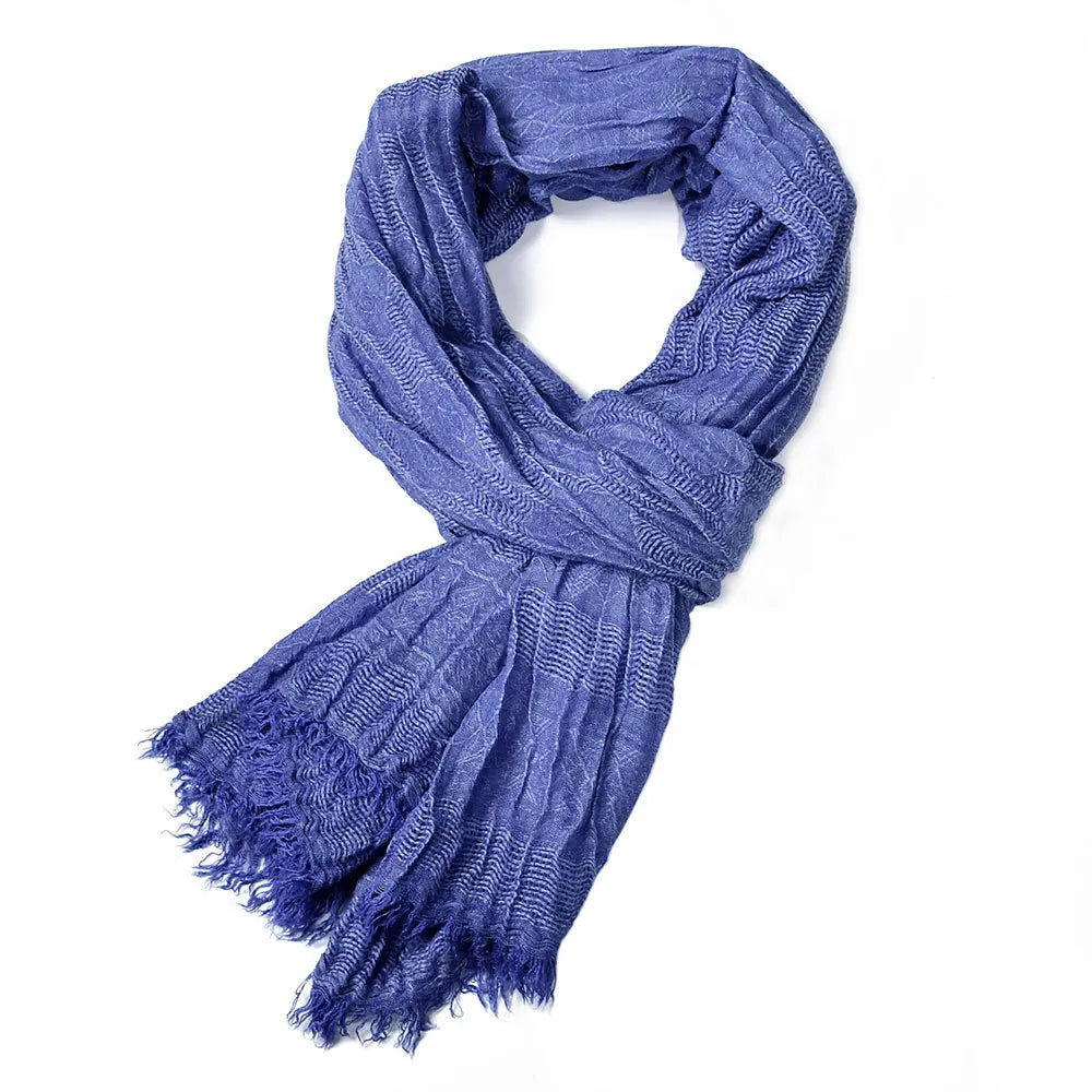 Fashion Men Scarf Cotton Linen Autumn Winter Warm Pashmina Casual Tassel Bufanda Men's Scarves Black Navy Man Scarfs