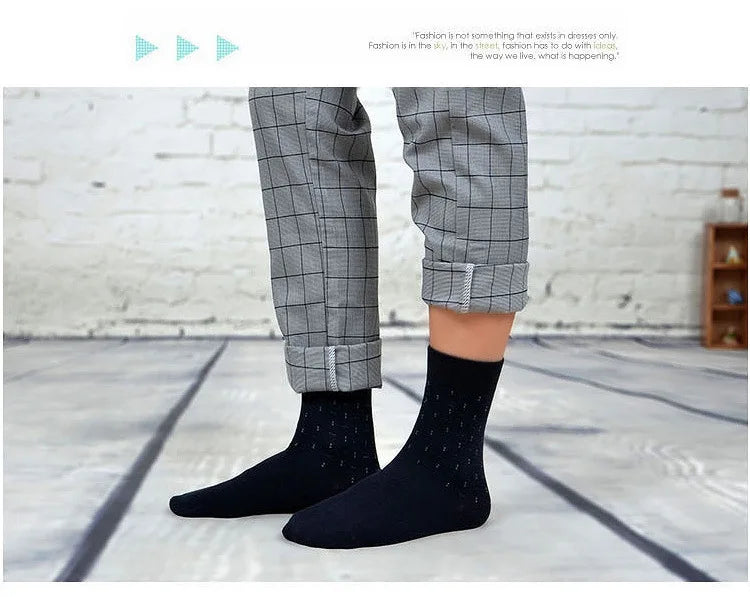 Men's patterned colorful cotton business socks compression socks sokken heren fashion chaussettes dress bamboo socks