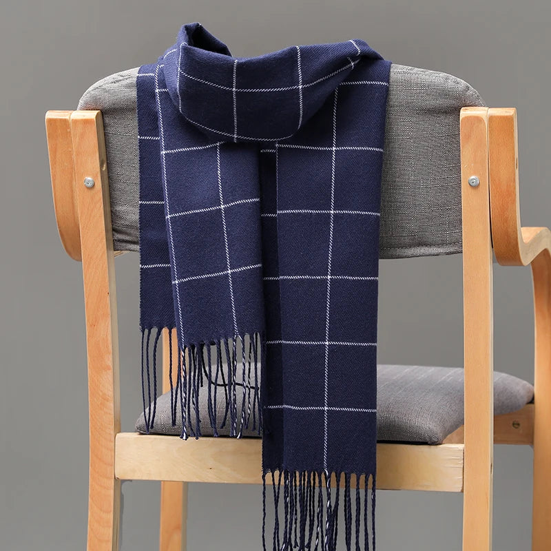 185*35cm outdoor Plaid Winter Scarf Women men unisex shalw Warm wrap muffler muffler Fashion Cashmere hijab pashmina tassels