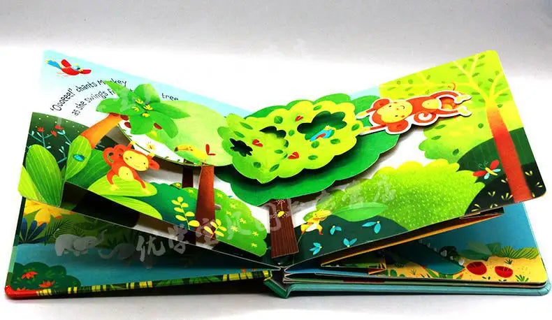 Kids Pop Up 3D Flap Picture English Books Fairy Tales Bedtime Reading Book Enlighten Learning Toys Children Gift Montessori