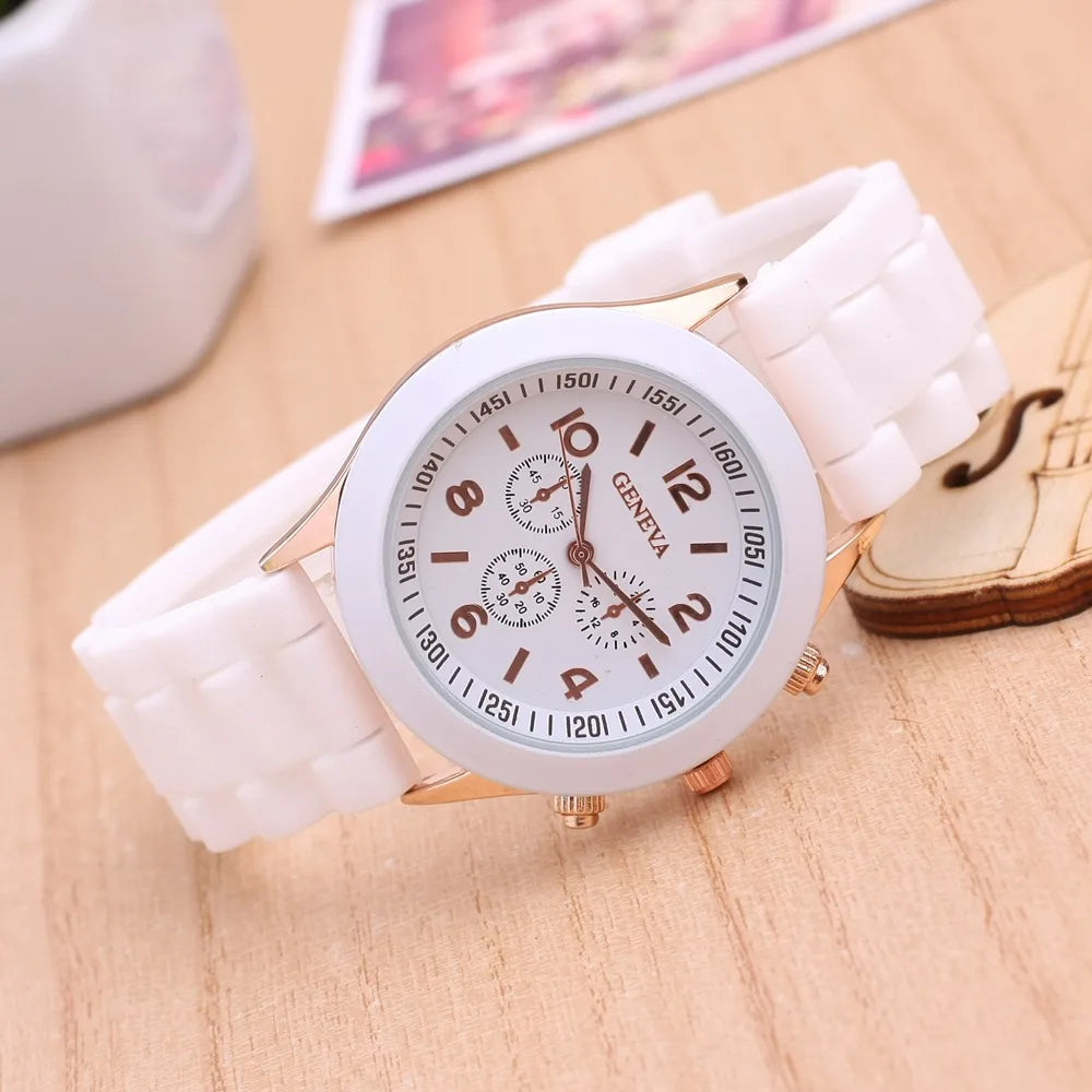 New Luxury Watch Women Waterproof Quartz Watch Silicone Strap Ladies Watch Candy Colors Birthday Gift Reloj Mujer Montre Femme