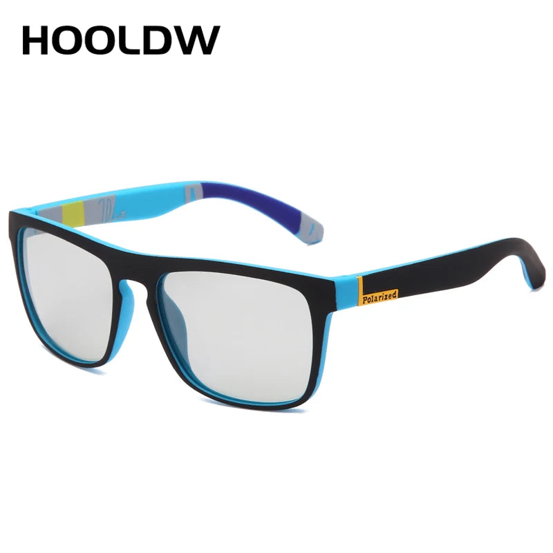 HOOLDW Men Photochromic Sunglasses Male Polarized Driving Sun glasses Women Sports Goggles Change Color Glasses Eyewear UV400