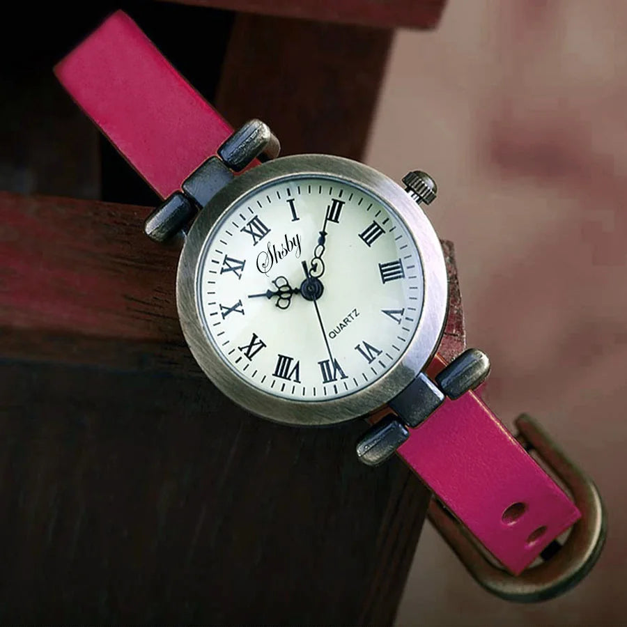 Shsby New Fashion Hot-Selling Leather Female Watch ROMA Vintage Watch Women Dress Watches