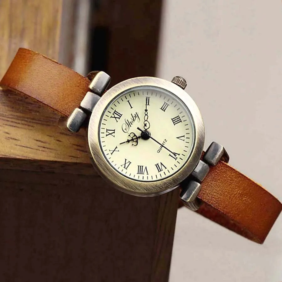 Shsby New Fashion Hot-Selling Leather Female Watch ROMA Vintage Watch Women Dress Watches