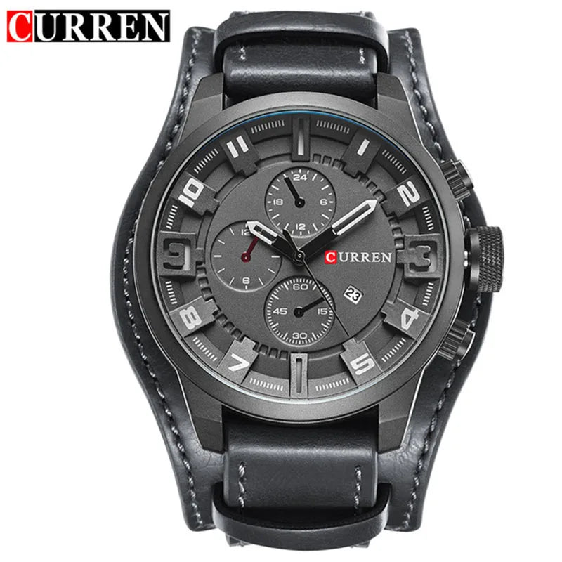 New Watches CURREN Luxury Brand Men Watch Leather Strap Fashion Quartz-Watch Casual Sports Wristwatch Date Clock Relojes 8225