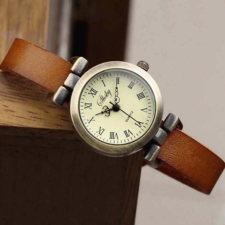 Shsby New Fashion Hot-Selling Leather Female Watch ROMA Vintage Watch Women Dress Watches