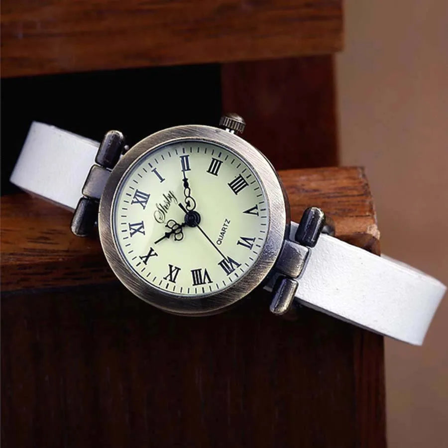 Shsby New Fashion Hot-Selling Leather Female Watch ROMA Vintage Watch Women Dress Watches