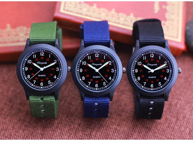 2024 CYD new famous brand men children boys girls fashion cool quartz saber watches students kids canvas electronic Wristwatches