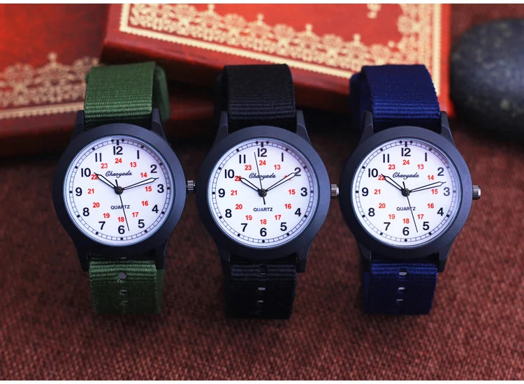 2024 CYD new famous brand men children boys girls fashion cool quartz saber watches students kids canvas electronic Wristwatches