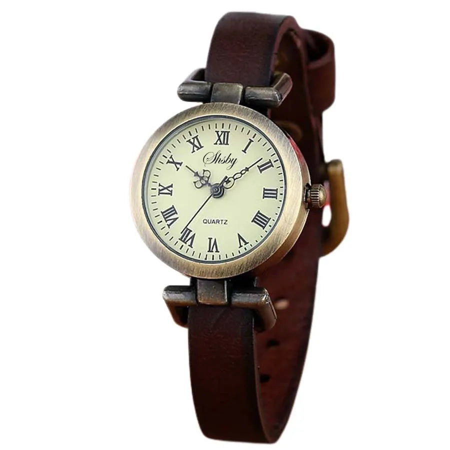 Shsby New Fashion Hot-Selling Leather Female Watch ROMA Vintage Watch Women Dress Watches