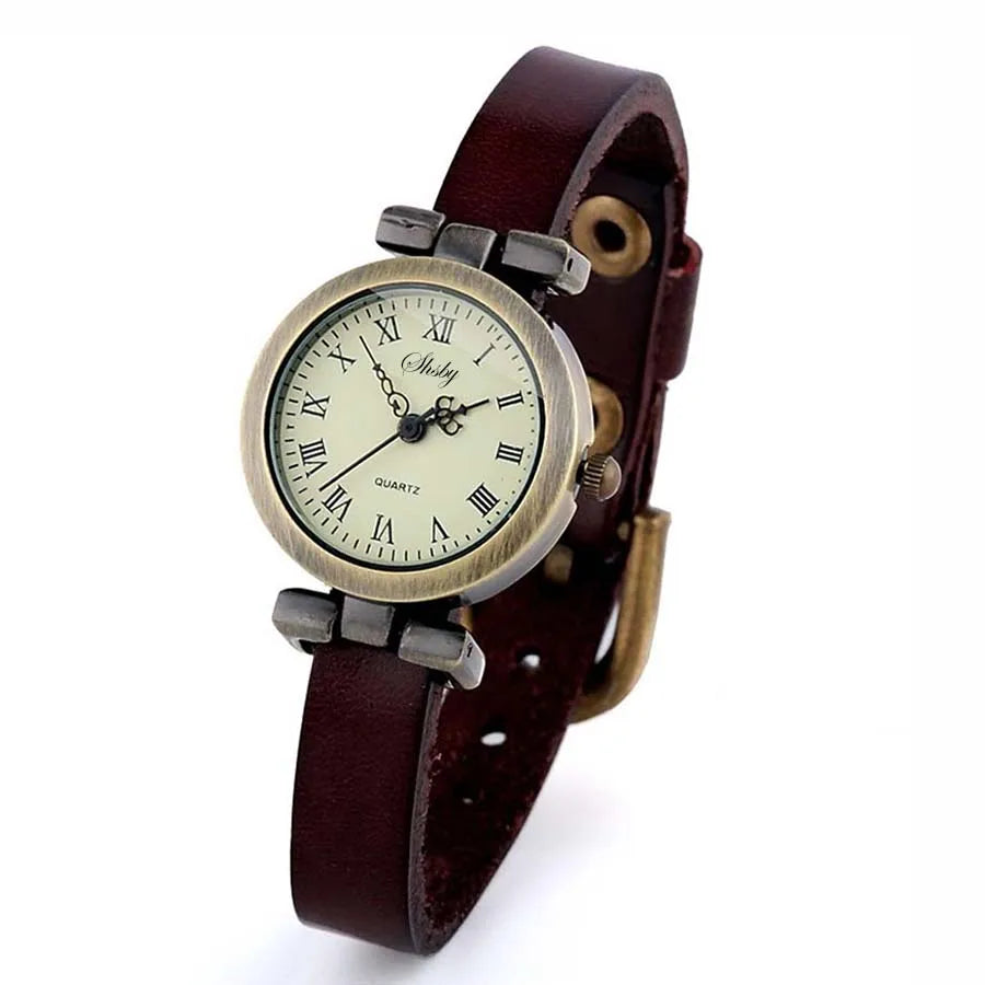 Shsby New Fashion Hot-Selling Leather Female Watch ROMA Vintage Watch Women Dress Watches