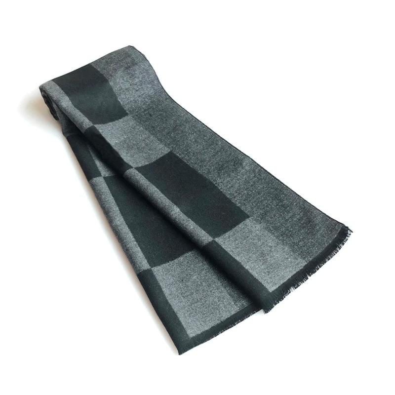 2024 Casual Cool Mens Scarves Winter Warm Viscose Cashmere Scarf Wraps Autumn Warm Brushed Neckercheif Scarfs for Men Foulard