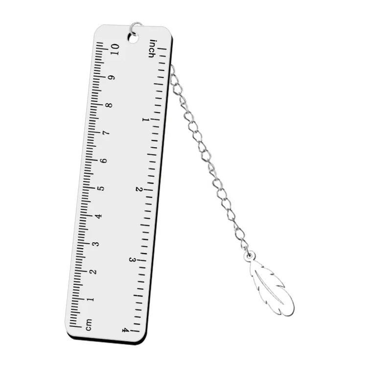 Stainless Steel Metal Leaf Pendant Bookmark Student Teacher Engraved Gift Reading Bookmark School Supplies Teacher's Day Gift