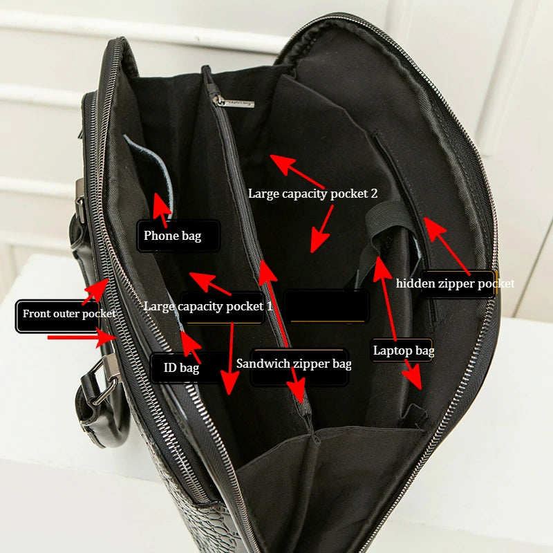 Oyixinger 2024 Women's Bag Professional Business Women Shoulder Bag Leather Briefcase For 14-inch Laptops Fashion Solid Handbags