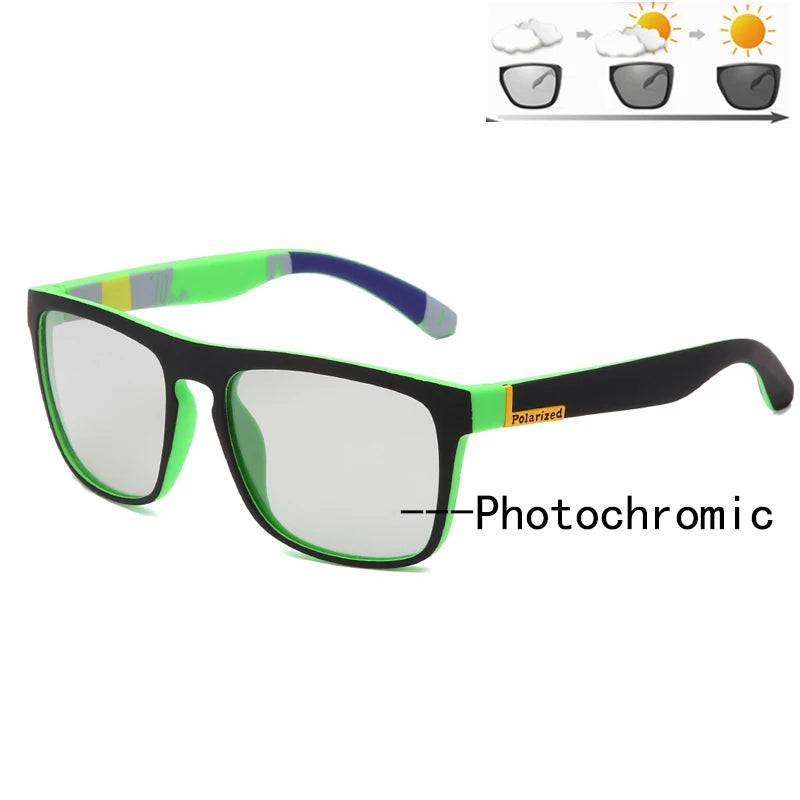 HOOLDW Men Photochromic Sunglasses Male Polarized Driving Sun glasses Women Sports Goggles Change Color Glasses Eyewear UV400