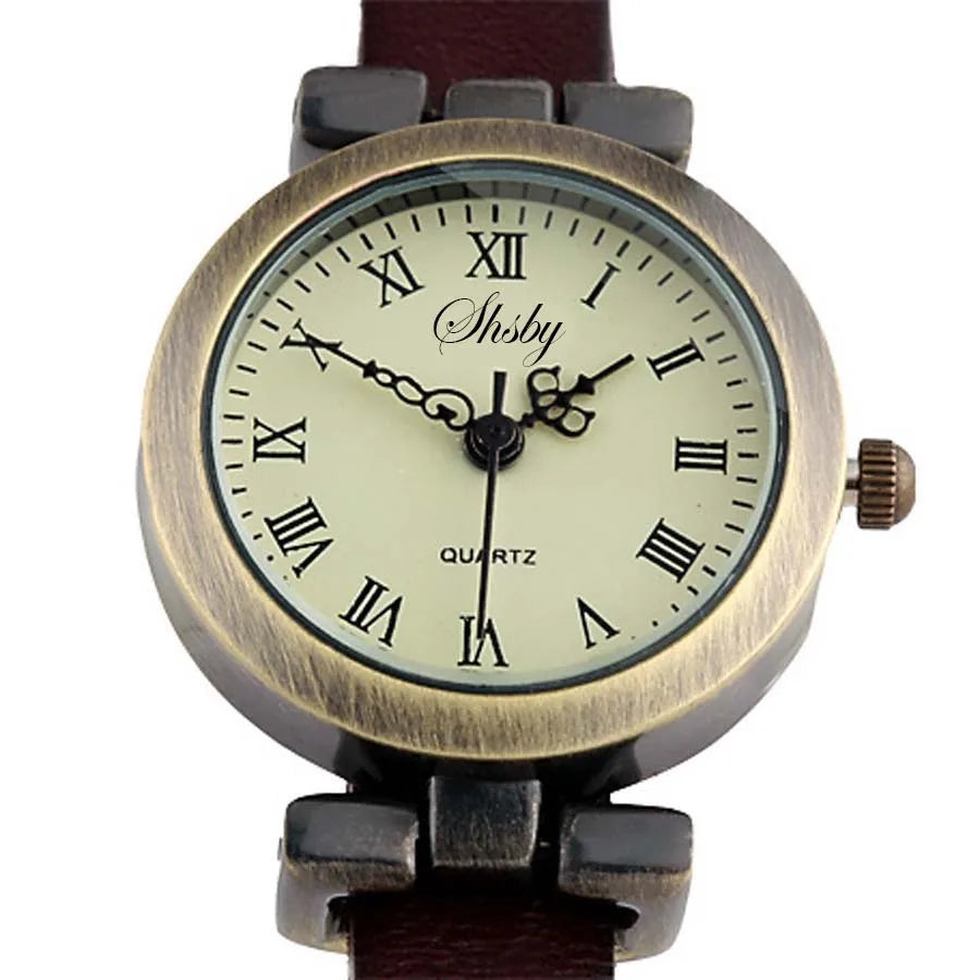 Shsby New Fashion Hot-Selling Leather Female Watch ROMA Vintage Watch Women Dress Watches