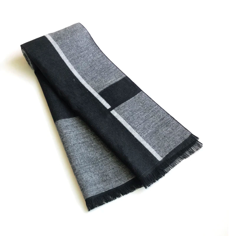 2024 Casual Cool Mens Scarves Winter Warm Viscose Cashmere Scarf Wraps Autumn Warm Brushed Neckercheif Scarfs for Men Foulard