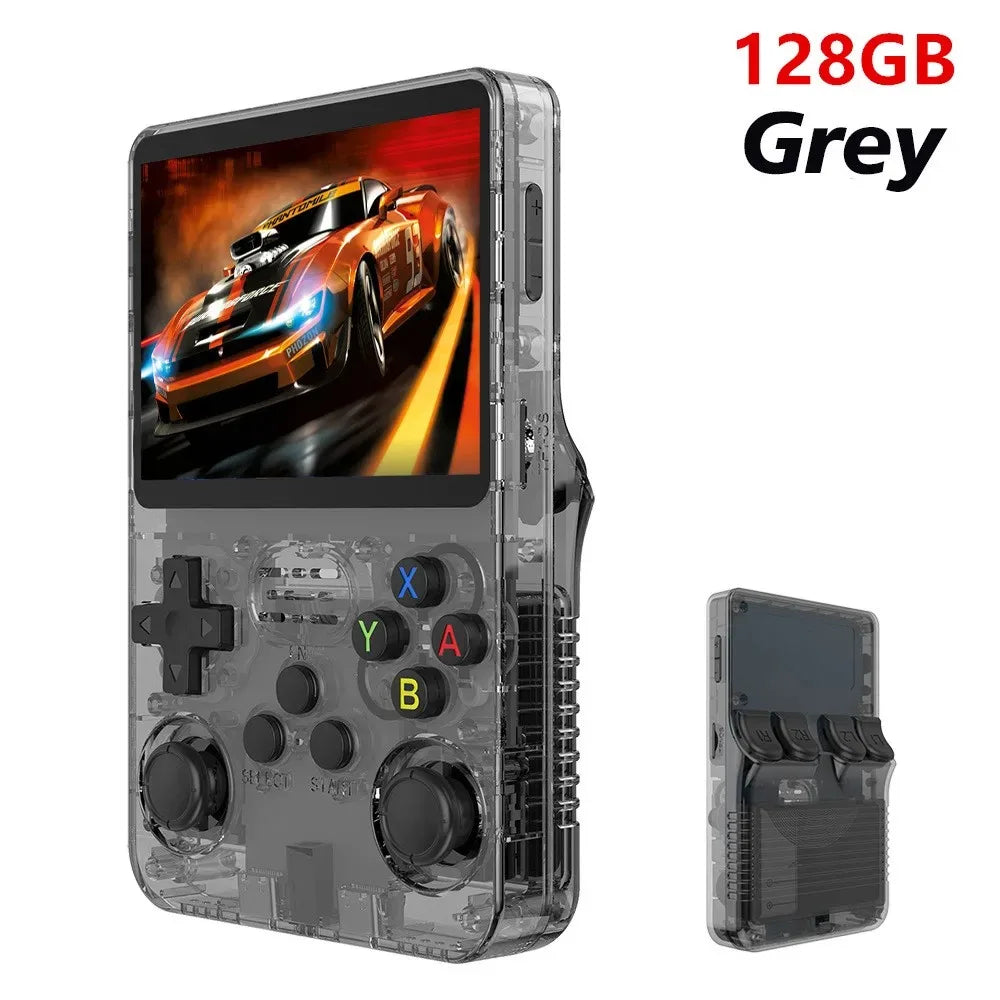 Open Source R36S Retro Handheld Video Game Console Linux System 3.5 Inch IPS Screen Portable Pocket Video Player 128GB Games