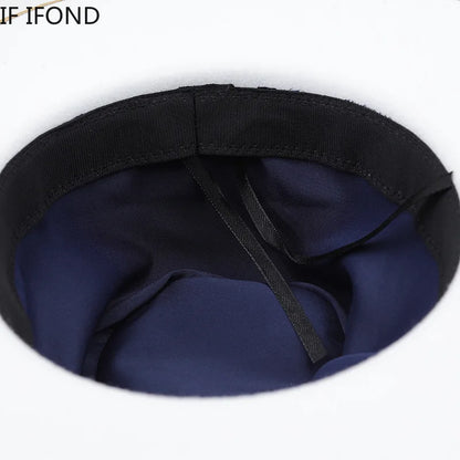 2022 New Feather band Felt Fedora Hats for Women Wide Brim Men Formal Jazz Hats Panama Church Wedding Dress Hat chapeu feminino