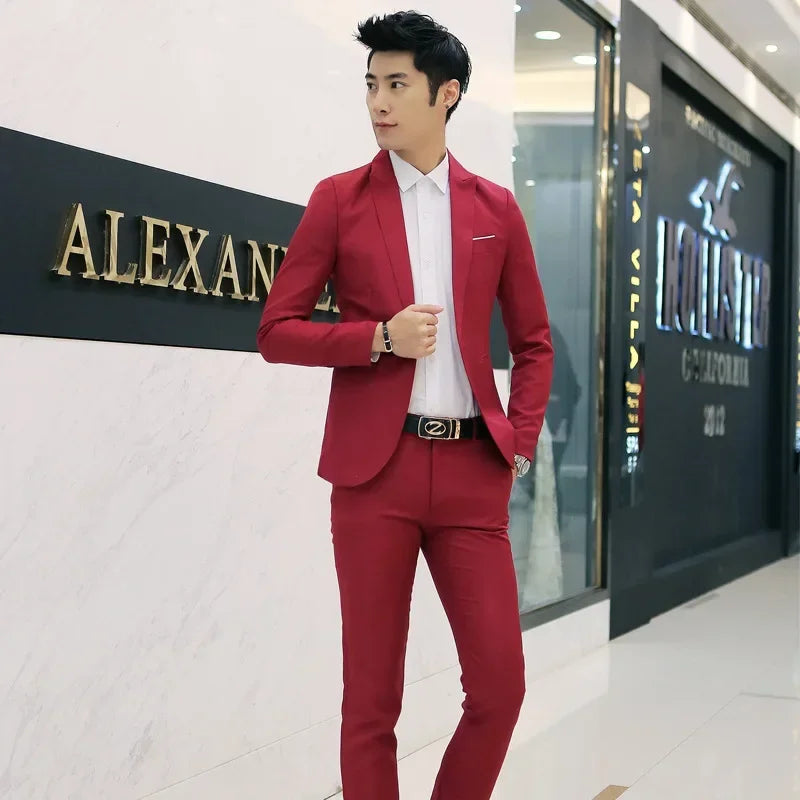 Men Suits For Wedding 3 Pieces Set Elegant Luxury Blazers Outfit Fashion Classic Full Jackets Vest Pants 2024 Formal Costume