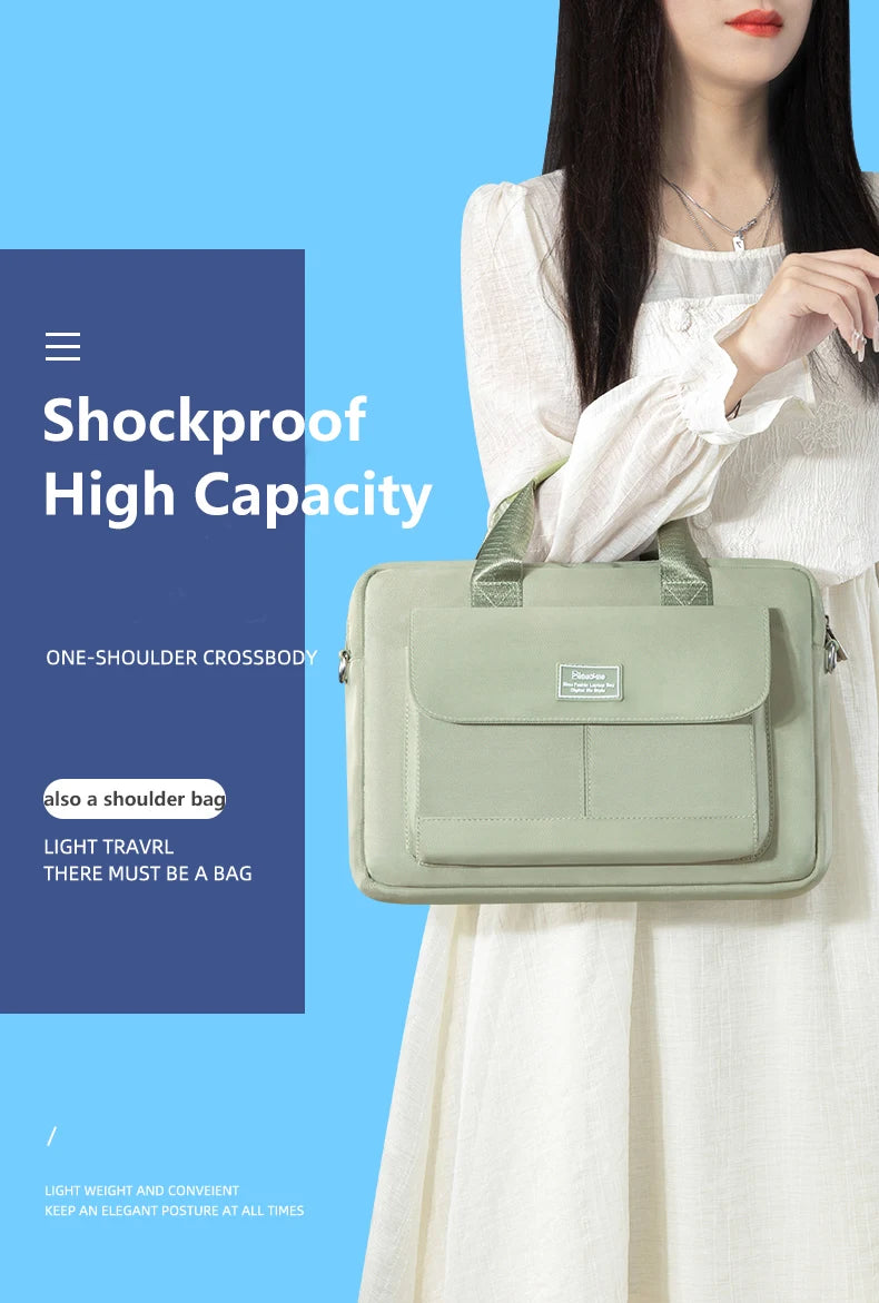 Laptop Shoulder Bag Women Briefcase Handbag for MacBook Pro 14 M3 M2 M1 A2918 A2992 A2779 A2442 Air 13.6 13.3 A3113 A2681 A2338