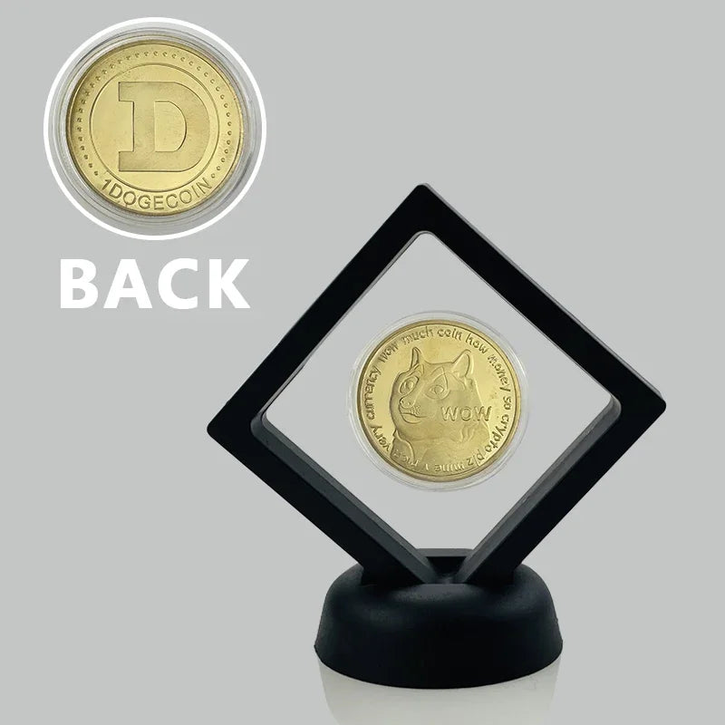 New Product Commemoration Coin Dogecoin Ethereum BNB TRX Ripple Cardano Crypto Bitcoin Litecoin Cryptocurrency With Nice Stand