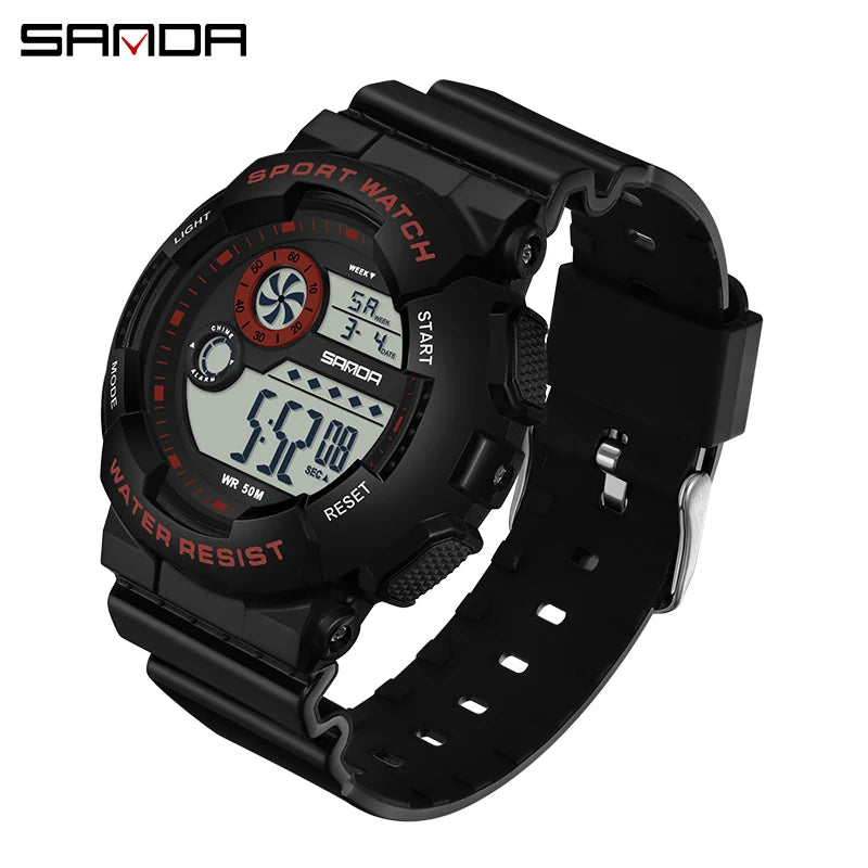 SANDA G Style Fashion Women Sport Watches Alarm Clock Waterproof Stopwatch LED Digital Women Electronics Chronograph Wrist Watch