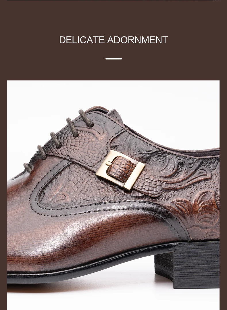 Classic Luxury Men Shoes Oxford Male Wedding Party Formal Genuine Leather Dress Shoe European Style Men High Quality New Arrival