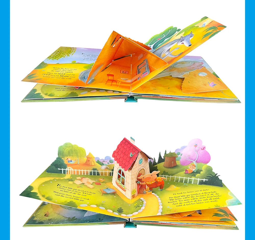 Kids Pop Up 3D Flap Picture English Books Fairy Tales Bedtime Reading Book Enlighten Learning Toys Children Gift Montessori