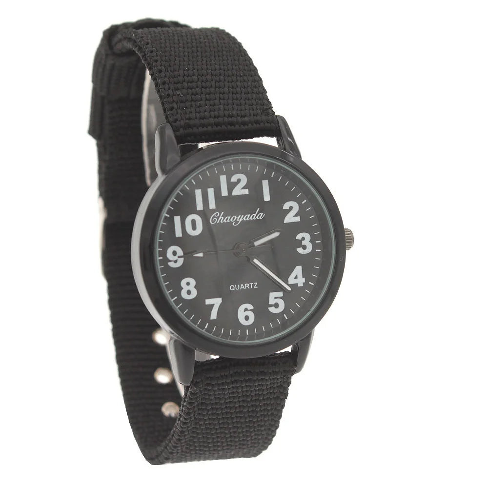 Children Kids Watch Military Fabric Nylon Band Student Boy Girls Watches Quartz Analog Army Men Women Quartz Wrist Watches