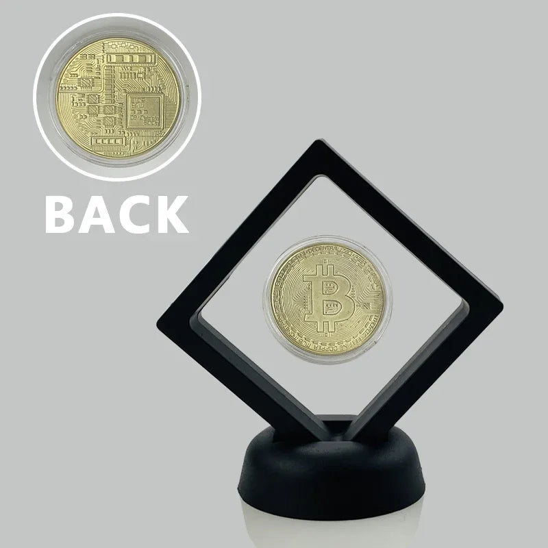 New Product Commemoration Coin Dogecoin Ethereum BNB TRX Ripple Cardano Crypto Bitcoin Litecoin Cryptocurrency With Nice Stand