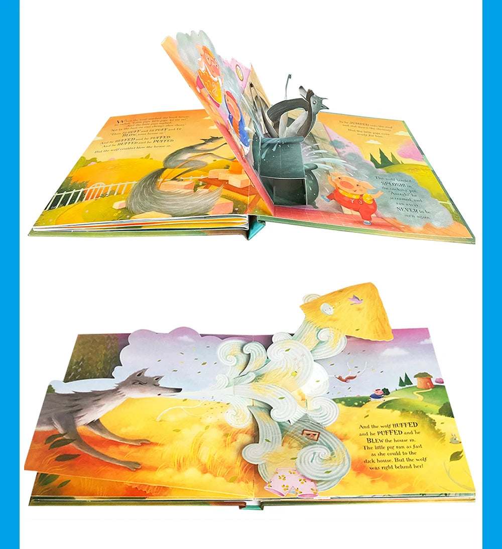 Kids Pop Up 3D Flap Picture English Books Fairy Tales Bedtime Reading Book Enlighten Learning Toys Children Gift Montessori