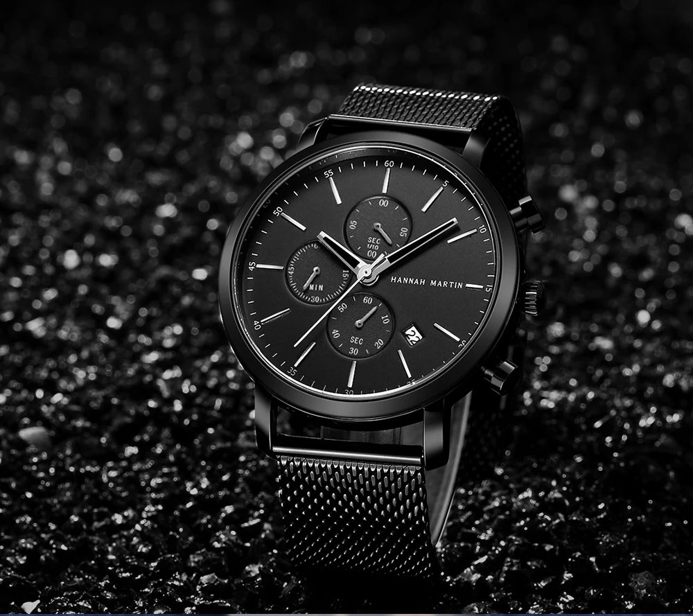 Top Men Watch Brand Business Style Stainless Steel Fashion Waterproof Sports Multifunctional Quartz Wristwatch Relogio Masculino