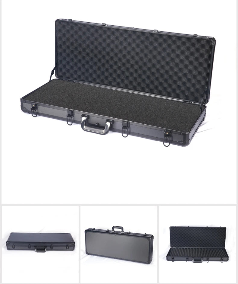 Long Portable Hardware Aluminum Toolbox Instrument Equipment Safety Box Tool Box with Wheels Multi-functional Suitcase