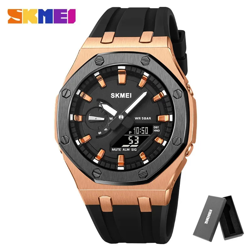 SKMEI 2243 Waterproof Night Glow Electronic Watch  Student Electronic Watch Multi functional Sports  Men's Watch