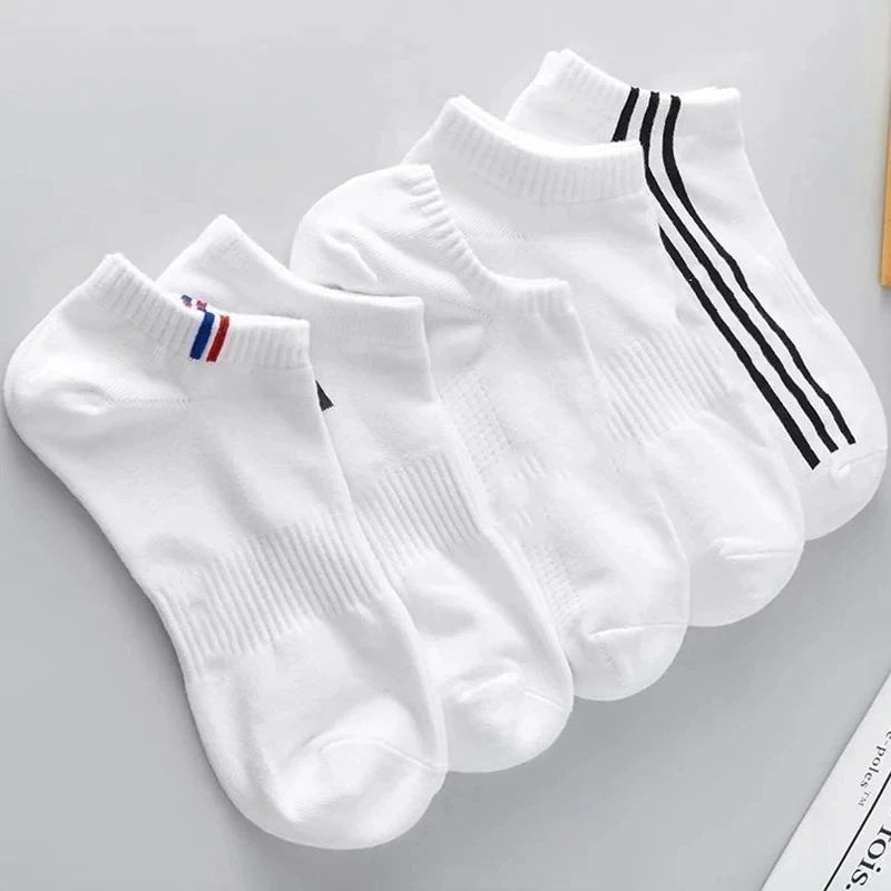 5 Pairs Of Men's Socks, Autumn And Winter Vintage Fun Fashion Athletic Socks, Sports Trend Socks