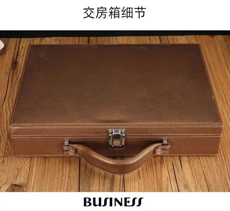 Men's Women's handbags Room Delivery Box Toolbox Information Storage Bag Suitcase Key Leather Business File Box