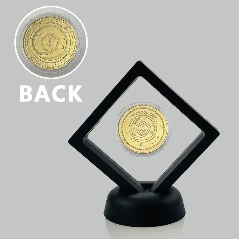 New Product Commemoration Coin Dogecoin Ethereum BNB TRX Ripple Cardano Crypto Bitcoin Litecoin Cryptocurrency With Nice Stand