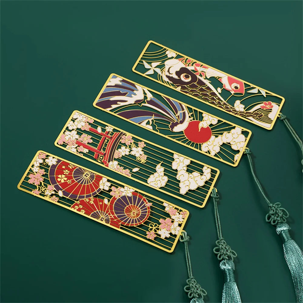 1pcs Chinese Style Bookmarks Retro Metal Bookmark School Supplies Reading Accessories Aesthetic Stationery Book Lover Gifts