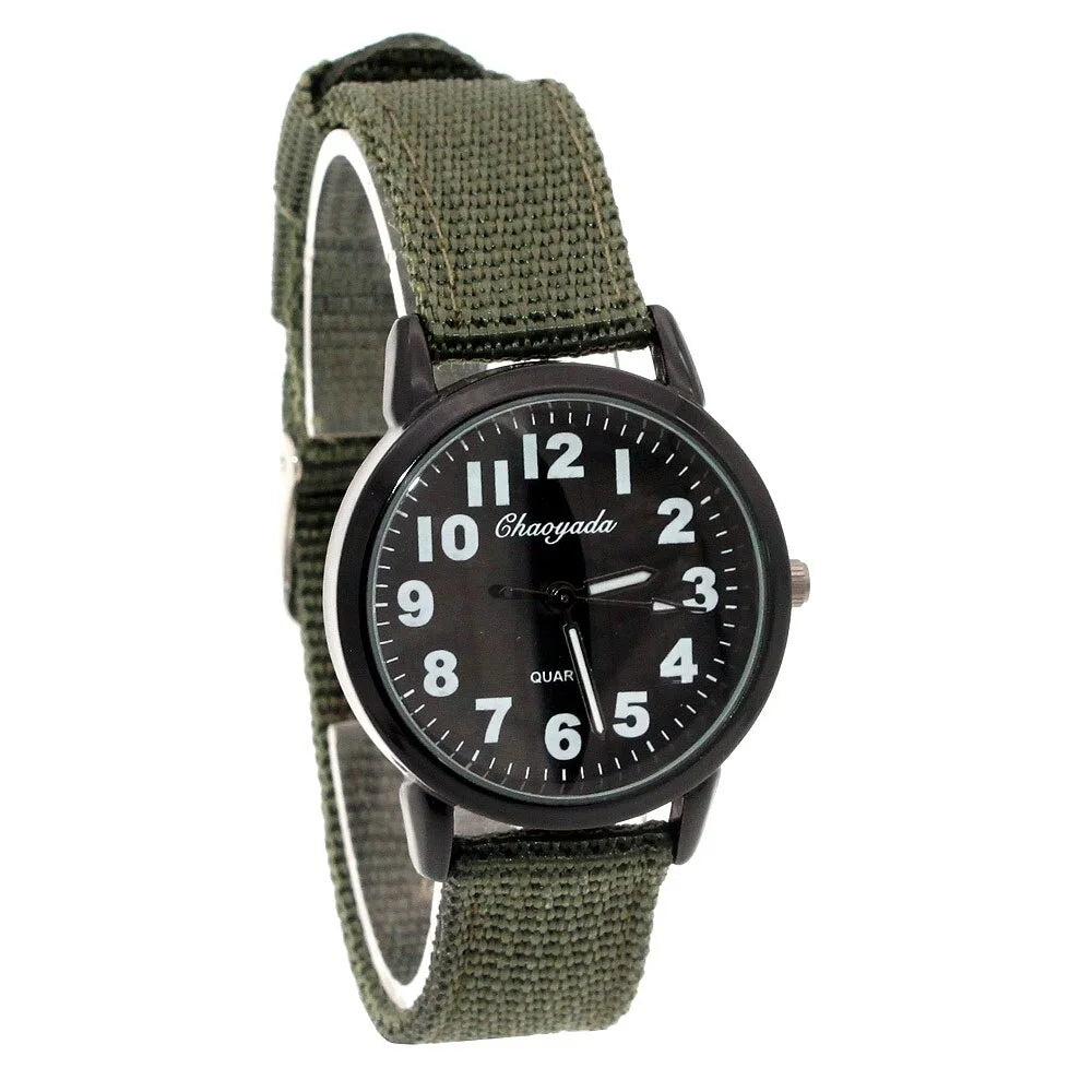 Children Kids Watch Military Fabric Nylon Band Student Boy Girls Watches Quartz Analog Army Men Women Quartz Wrist Watches